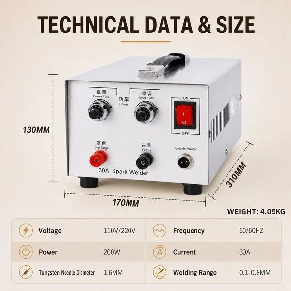 30a-jewelry-spot-welder-technical-data 30a-jewelry-spot-welder-technical-data